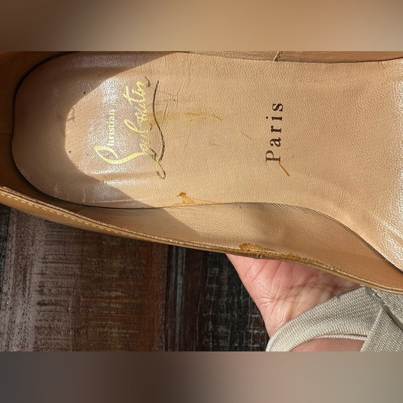 CHRISTIAN LOUBOUTIN DECOLLETE 868 NUDE PATENT CALF LEATHER - Size 35.5 - Picture 9 of 10